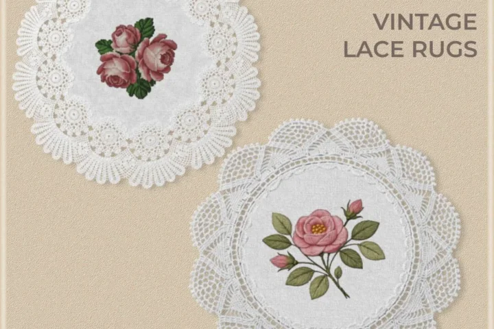 Romance in June Vintage Lace Rugs