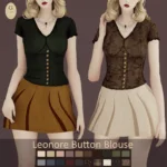 Leonore Button Blouse