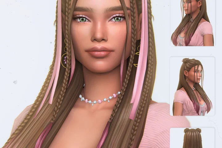 Sidra Hairstyle (3 Versions) by simstrouble