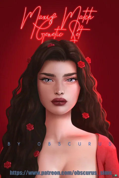Генетика и косметика "MAXIS MATCH GENETICS SET" для Симс 4