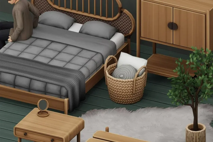 Спальня "LOTTIE BEDROOM" для Симс 4
