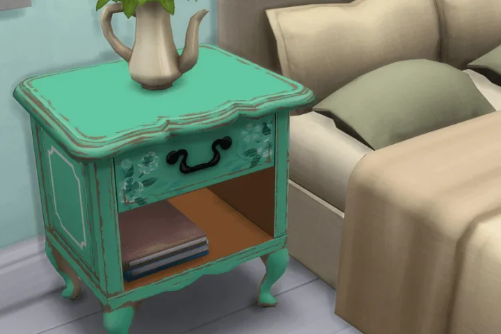 Recycled French-style Side Table (Left Model)