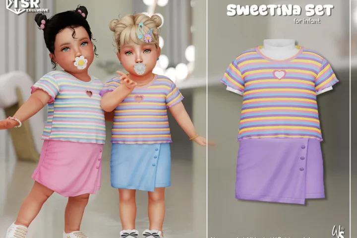 Футболка и юбка для младенцев - Sweetina Clothing Set for infant