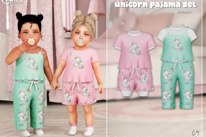 Пижама для младенцев - Unicorn Pajama Set (infant)
