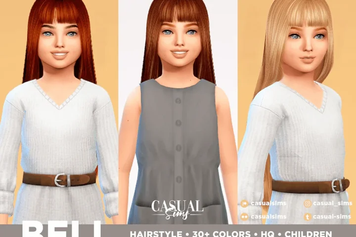CasualSims - Bell Hairstyle (WITH Bangs) CHILDREN