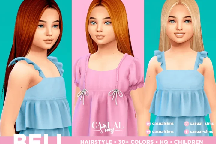 CasualSims - Bell Hairstyle (No Bangs) CHILDREN