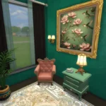 Royal reading corner, salamon pink and blue