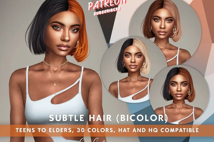 SONYASIMS - Subtle Hair BICOLOR VERSION (without floating strands)