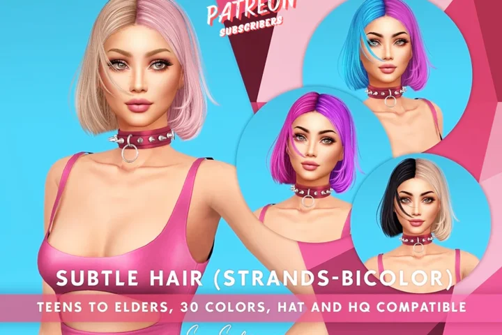SONYASIMS - Subtle Hair BICOLOR VERSION (with floating strands)