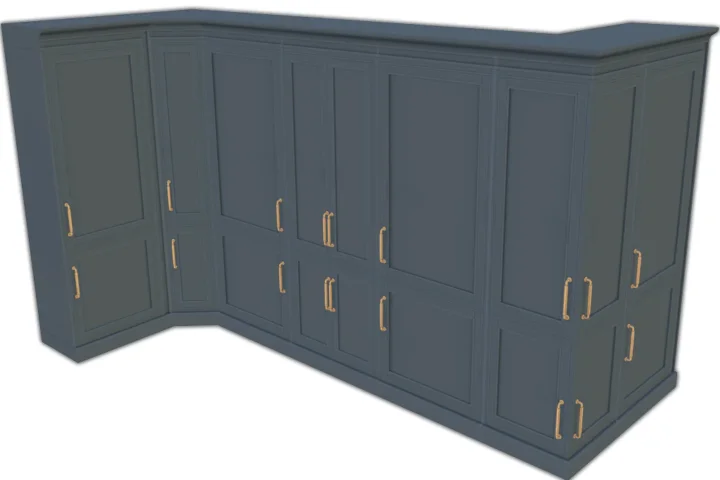Comiko - Modern Farm Kitchen Tall Cabinets v2
