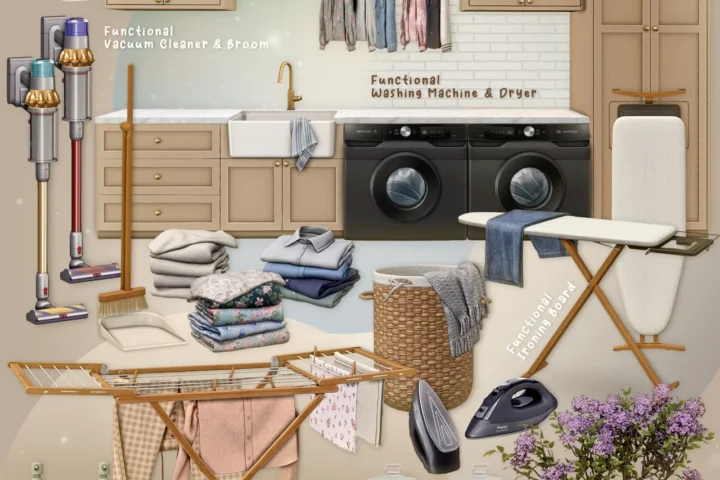 Набор мебели и декора для прачечной "Homey Laundry Room"