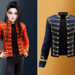 Child - Stage style military jacket with ornate gold trim