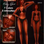 Golden Melanin Glass Overlay (Right & Left Mole)