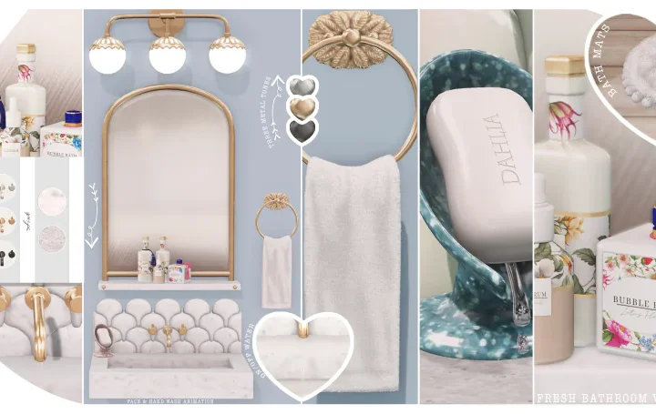 Предметы для ванной комнаты - Fresh Bathroom Vanity Set