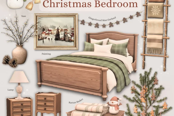 Country Hearth Christmas Bedroom