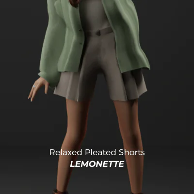 Relaxed Pleated Shorts