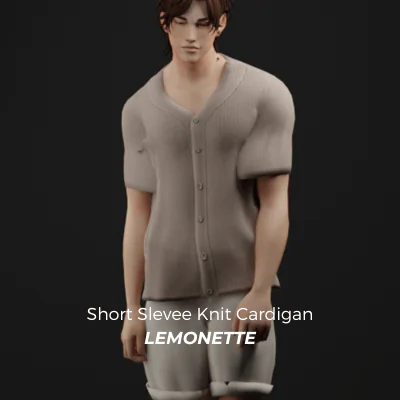 Short Sleeve Knit Cardigan