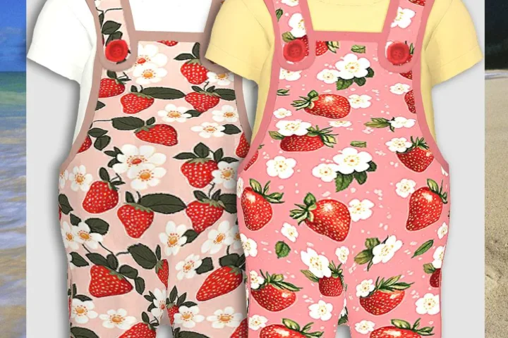Infants Strawberries Short Overall