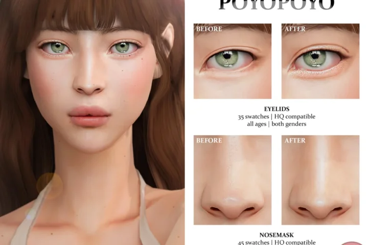 Poyopoyo - Nosemask & Eyelids Set N2
