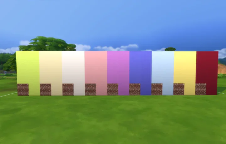 (BASE GAME COMPATIBLE) Vibrant Plaster with brick base!