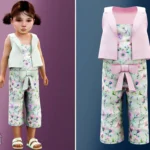 Toddler - Floral three piece set with soft bow detail