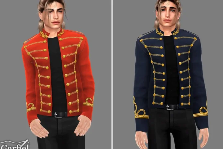 Adult - Pop icon inspired military jacket with gold trim