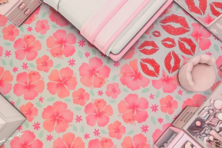 tropical flooring by strawberrysimsgirl