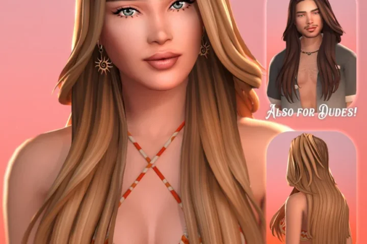 Simstrouble - Rowan Hairstyle Set
