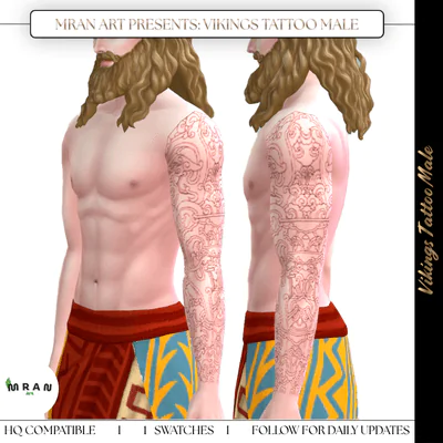 Vikings Tattoo Male