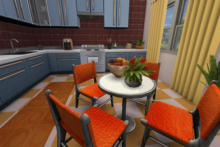 Blue x Orange Kitchen