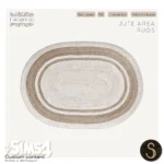 Sims4Luxury - Farmhouse - Jute area rug
