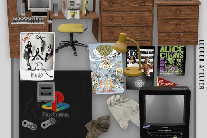 90's Static Youth Teen Bedroom