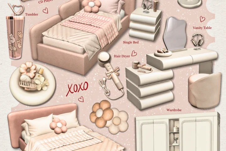 Мебель и декор в спальню - Modern Girly Aesthetic Bedroom Part 1