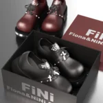 [finistudio]Bolted cross-shaped thick-toe shoes