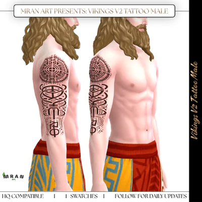 Vikings V2 Tattoo Male