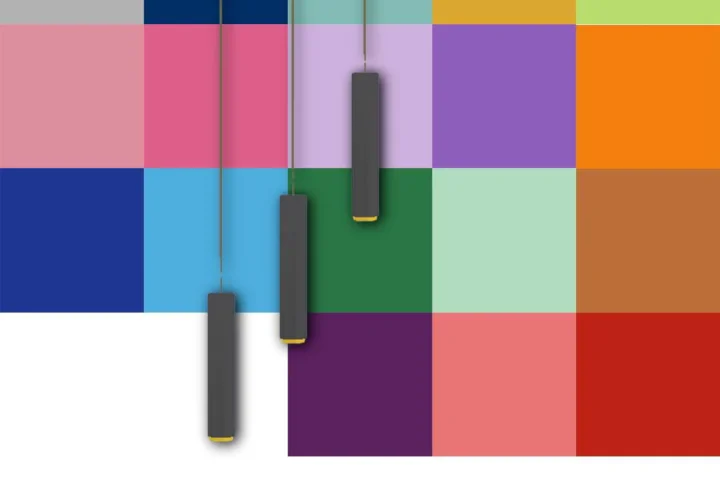 Three simple yet modern tubular pendant lights
