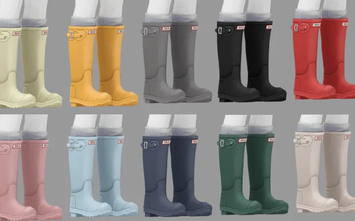 Maxis Match Rain Boots caio-cc Kids Conversion