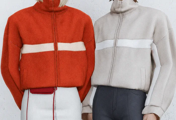 Color Block Zip Up Track Jacket