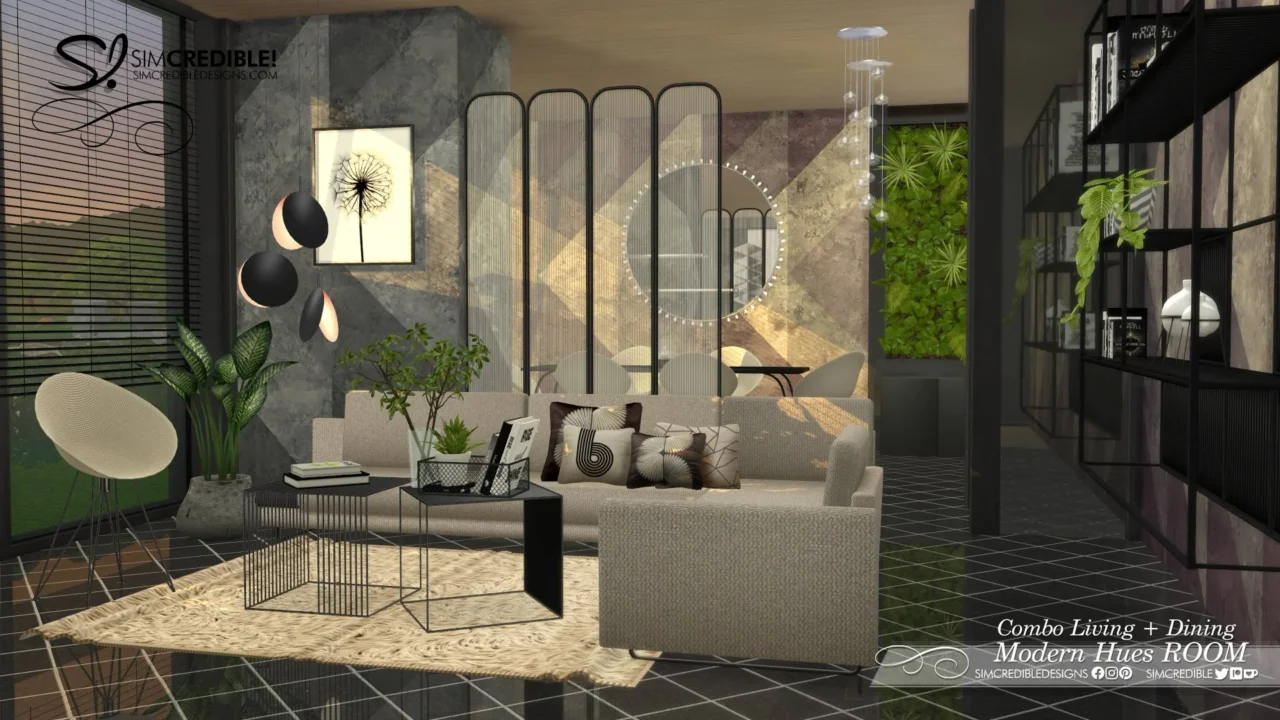 Modern Hues Living and Dining Combo -Room ⋆.ೃ࿔*:･