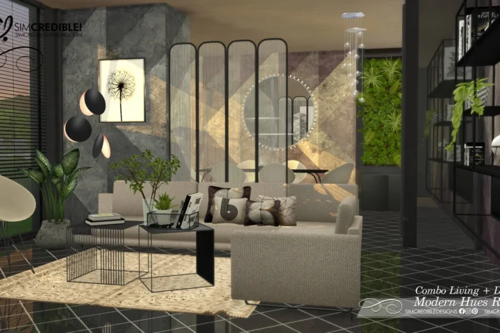 Modern Hues Living and Dining Combo -Room ⋆.ೃ࿔*:･
