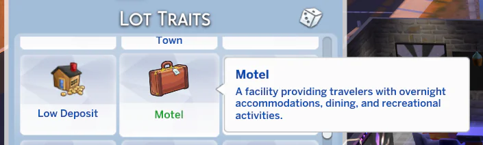 Motel Lot Trait