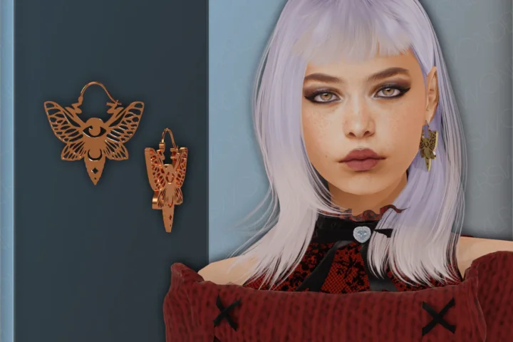 Alt Moth Earrings