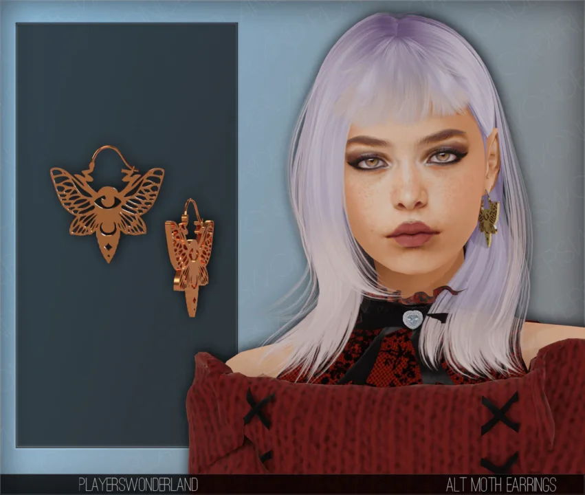 Alt Moth Earrings