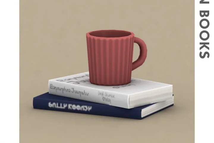 QICC - Lively Mug on a Pair of Books