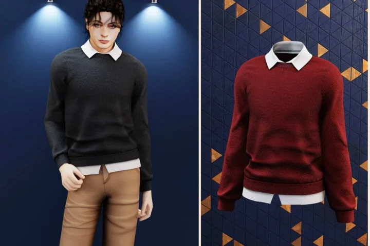 Male - Classic layered sweater