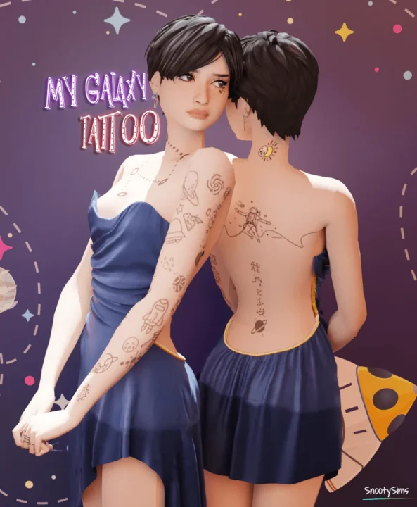 My Galaxy Tattoo CC by SnootySims