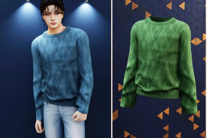 Male - Cable knit sweater