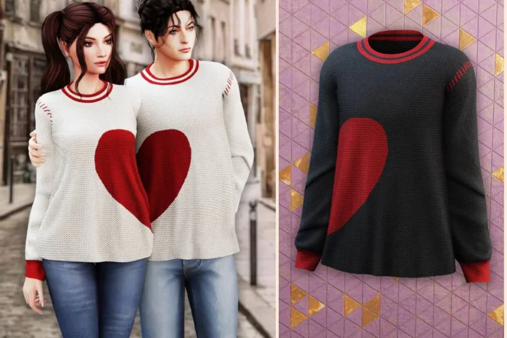 Male - Cozy knit heart sweater