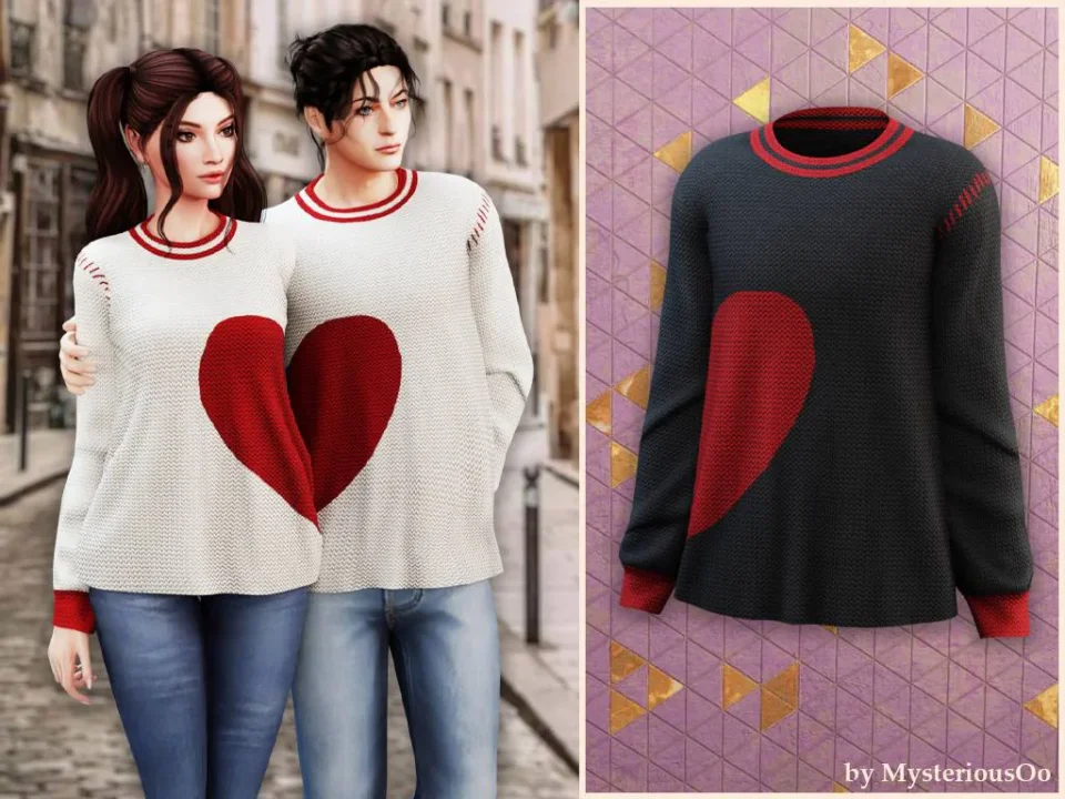Male - Cozy knit heart sweater