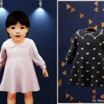 Infant - Dress with golden hearts